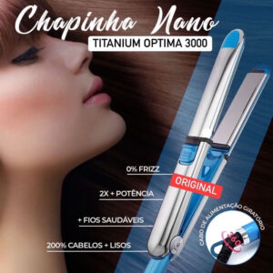 Prancha Chapinha Super Nano Titanium Optima 3000 Profissional 465°F